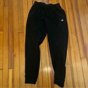 Men’s Champion Black Fleece Elastic Waist Joggers Size Large
